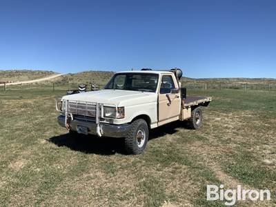 1991 Ford F250 4x4 Flatbed Pickup