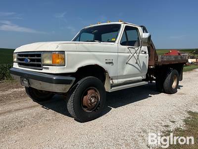 1990 Ford F350 4x4 Dually Flatbed Pickup