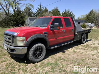 2008 Ford F350 Super Duty XLT 4x4 Crew Cab Flatbed Pickup