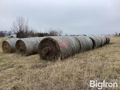 30) 5'X6' Grass Hay Bales with Netwrap