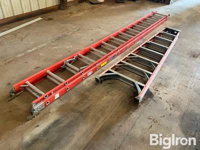 Louisville 28’ Fiberglass Extension Ladder & Keller 8’ Step Ladder