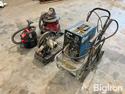 Miller Millermatic 130XP 115 Wire Feed Welder, Black & Decker Chop Saw & Shop Vacs