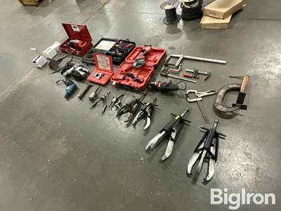 Milwaukee / CPS / Cummins Cordless Shear, 1/2” Angle Drill, Grinders & Pulley Pullers