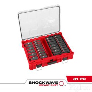Milwaukee Shockwave Impact Duty Socket 1/2 Dr SAE/MM Packout set