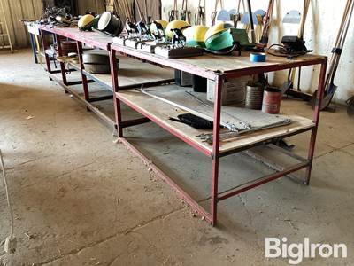 Red & Blue Metal Work Benches