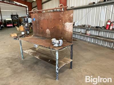 Shop built 6’4” Steel Work Bench