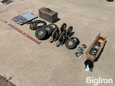 Swivel Caster Wheel Sets, Stanley Socket Set, Jumper Cables
