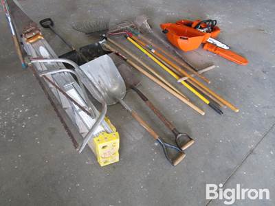 Ladder, Garden Tools, Chain Saw and Other Saws