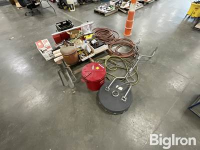 Shop Floor Power Washer, Hoses and Shop Tools