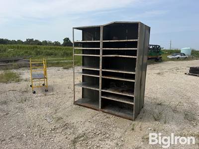 Metal shelves