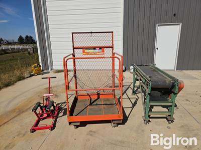 ATV Lift, Conveyor, And Pallet Fork Man Lift Basket