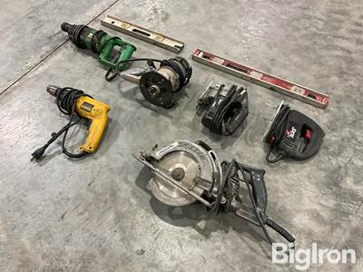 7 1/4” Worm Drive Skilsaw, DeWalt Hammer Drill, & Power Tools