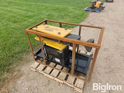 2025 Agrotk PD680-PZ Hydraulic Post Driver Skid Steer Attachment, Standard/Universal Mounting Plate