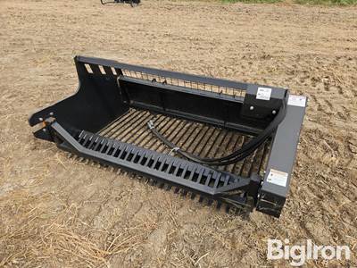 Used 2026 AGT RMRP72 Hydraulic Skid Steer Rotary Rock Picker Attachment, 80" Width