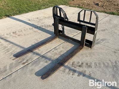 Bobcat 48" HD Pallet Fork Skid Steer Attachment, Universal Mounting Plate