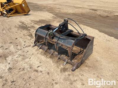 Used Bobcat 60" Skid Steer Grapple Bucket with 4-TINE Grapple Fork