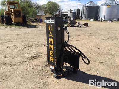 Danuser SM40 Hydraulic Skid Steer Post Driver Attachment, 5' Hammer