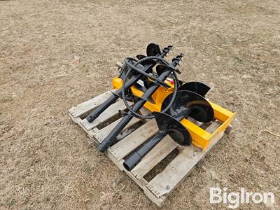 2024 Future Post Hole Auger Skid Steer Attachment w/ 8", 12", 16" Bits