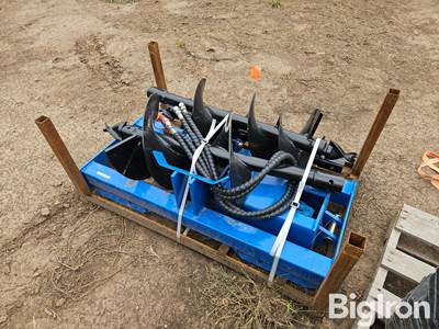 2026 GIYI Post Hole Auger Skid Steer Attachment w/ 8", 12" & 16" Bits