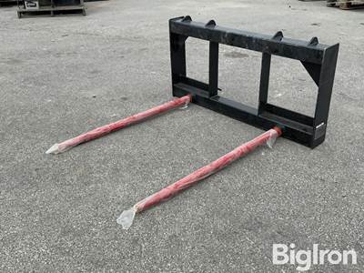 2026 GIYI BF47 Skid Steer Hay Bale Spear, Universal Skid Steer Mount, 47" Working Length