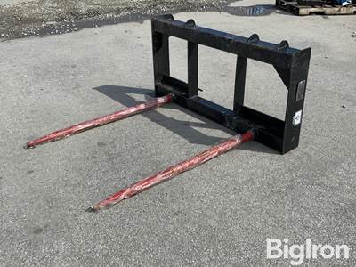 2026 GIYI BF47 Skid Steer Bale Spear, Universal Mount, 41" Replaceable Spears