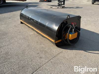 2026 GIYI BS72 72" Skid Steer Hydraulic Box Broom Sweeper Attachment
