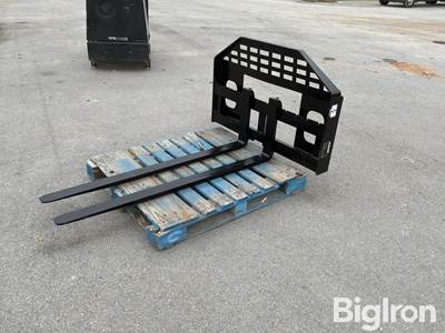 2026 GIYI DHC Skid Steer Pallet Forks 3" x 59" 2,650 lb Manual Side Shift