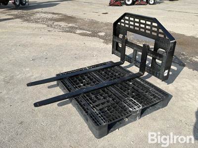 2026 GIYI DHC Skid Steer Pallet Forks, 3" x 59", 2,650 lb, Manual Side Shift