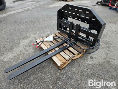 2025 GIYI SF60 60" Hydraulic Side Shift Skid Steer Pallet Forks, Universal Mount