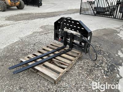 2026 GIYI SF60 Hydraulic Forks Skid Steer Attachment, 3" x 59" Forks