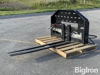 2026 GIYI SF60 Skid Steer Hydraulic Side Shift Forks 3" x 59", 2,645 Lb Max Load