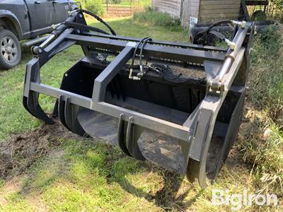 2023 Great Bear 003-005-80-001A 82" Hydraulic Grapple Bucket Skid Steer Attachment