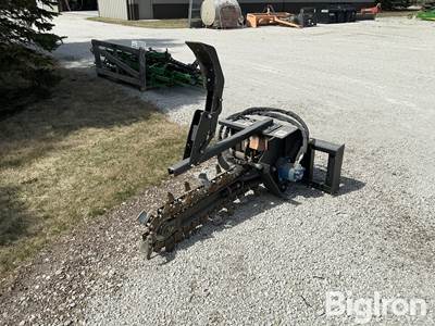 Used 2022 Greatbear Skid Steer Trencher Attachment, 15" Auger, 7" Cut Width