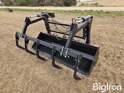 2026 Industrias America 96BG 8' Grapple Bucket Skid Steer Attachment, 5 Tine, Universal Mount