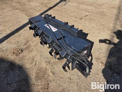 2025 JCT 6' Rotary Tiller Skid Steer Attachment, Bi-Directional Universal Mount