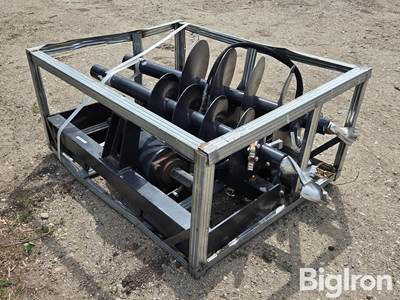 JCT Skid Steer Post Hole Digger with 8", 12" and 18" Bits