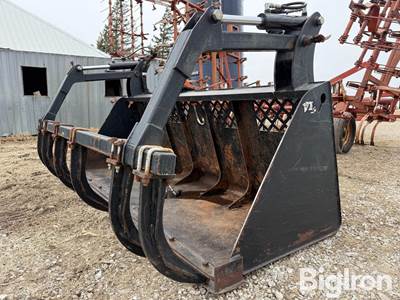 Used Jenkins 8' High Capacity Grapple Bucket, Skid Steer Quick Tach