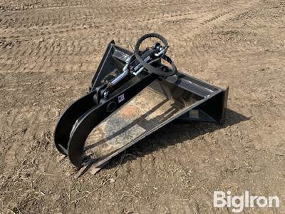 Used JMR Stump Bucket Grapple Skid Steer Attachment, 15" Front Width