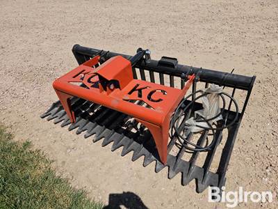 2026 Kit Containers 75" Rock/Brush Grapple Skid Steer Attachment, 4" Tine Spacing