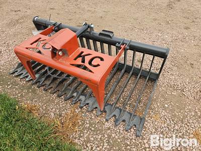 2026 Kit Containers 75" Rock/Brush Grapple Skid Steer Attachment, 4" Tine Spacing