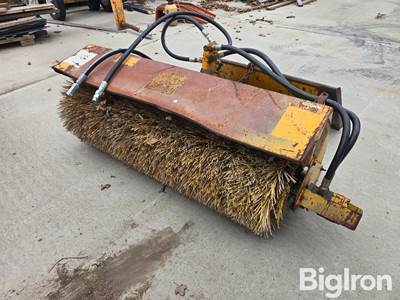 MB 60" Rotary Angle Brush Skid Steer Attachment, Hydraulic Drive, ASV Adapter Plate