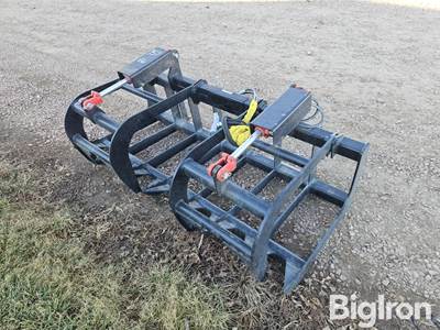 2025 Mid-State #18 E-Series Dual Cylinder Brush Grapple Skid Steer Attachment