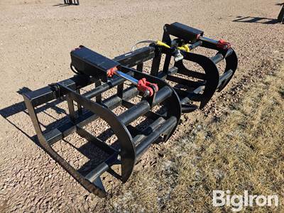 2025 Mid-State #18 E-Series Dual Cylinder Brush Grapple Skid Steer Attachment