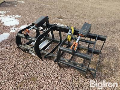 2025 Mid State #18 E-Series Dual Cylinder Brush Grapple Skid Steer Attachment