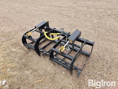 2025 Mid-State #18 E-Series 67" Dual Cylinder Brush Grapple Skid Steer Attachment