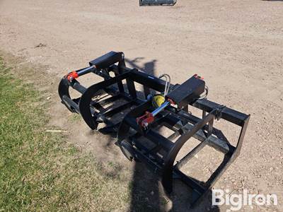 2025 Mid-State #18 E-Series Dual Cylinder Brush Grapple Skid Steer Attachment, 77" Wide