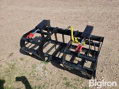 2025 Mid-State #18 E-Series 60" Dual Cylinder Brush Grapple Skid Steer Attachment