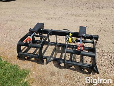 2026 Mid-State #18 E-Series Dual Cylinder Brush Grapple Skid Steer Attachment, 67" Wide