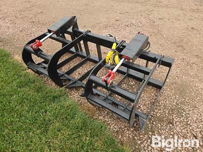 2026 Mid-State #18 E-Series 67" Dual Cylinder Brush Grapple Skid Steer Attachment