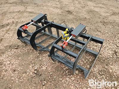 2026 Mid-State #18 E-Series 76" Dual Cylinder Brush Grapple Skid Steer Attachment